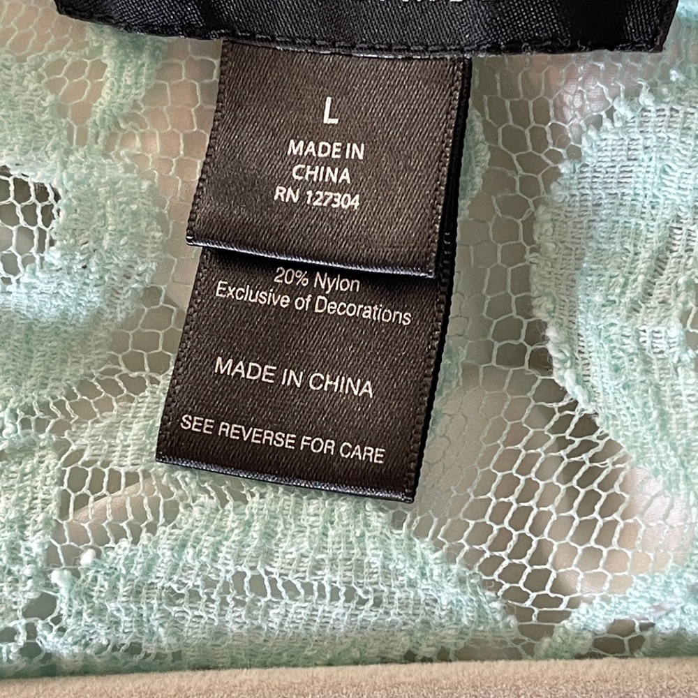 Ali Miles Teal Boho Tunic Top Lace Faux Pockets Lagenlook Resort Boho Large - Picture 7 of 8